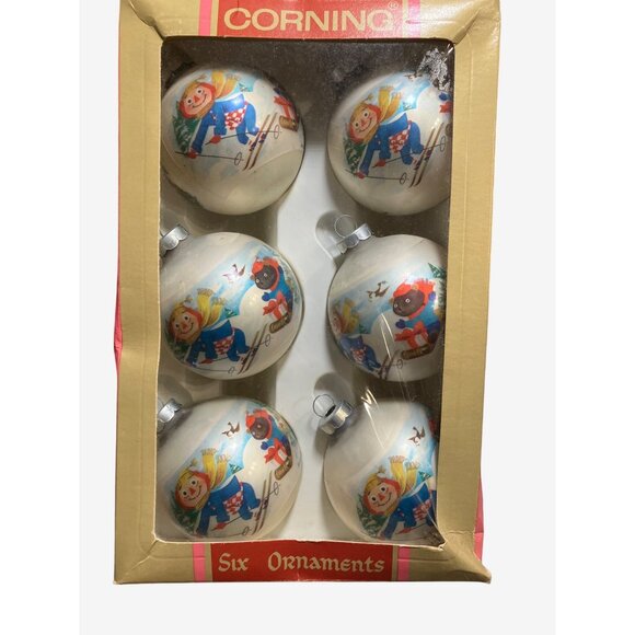 Corning Glass Works Christmas Ornaments Set Of 6 With Vintage 1973 - Picture 10 of 13
